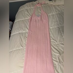 Princess Polly Soft Pink Crochet Dress